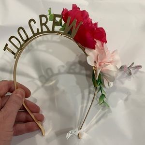 Icing “I DO CREW” Bridesmaid Floral Gold HEADBAND!